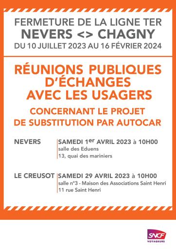 Réunion publique en vue de la fermeture de ligne TER du 10 juillet 2023 au 16 février 2024