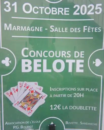 Concours de belote au profit de l'école