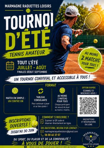 Tournoi d'&eacute;t&eacute; de tennis de Marmagne Raquettes tennis