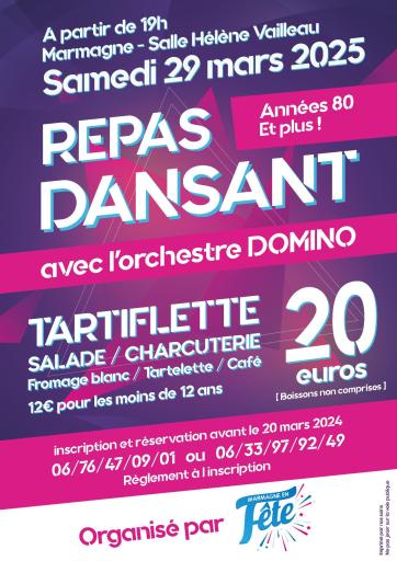 Repas dansant années 80 et plus
