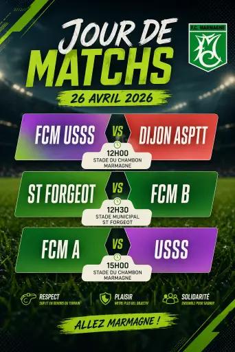 Jour de match du FC Marmagne