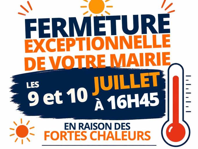 Fermeture exceptionnelle de votre mairie