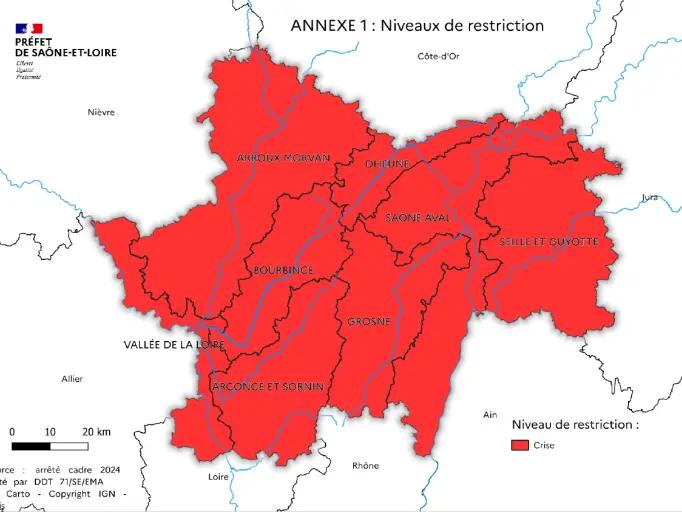 ARR&Ecirc;T&Eacute; N&deg; 71-2026-09-24-00001 - restriction des usages de l'eau
