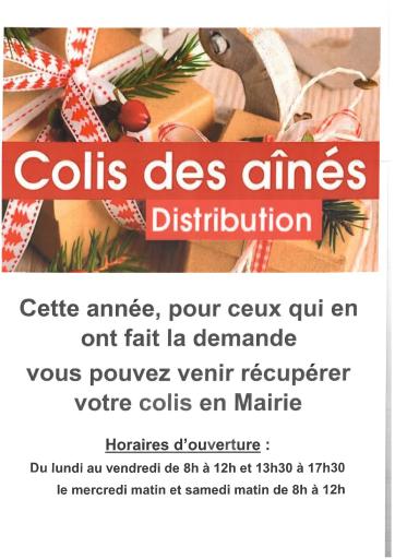 Distribution des colis de Noël