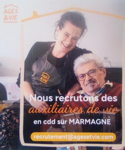 Ages et vie Marmagne recrute