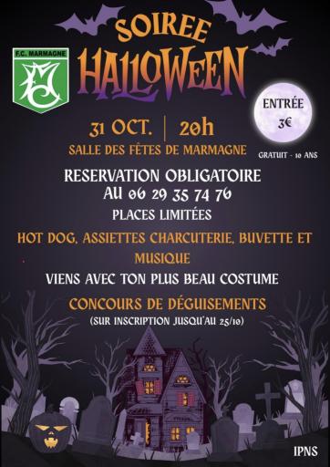 Soir&eacute;e HALLOWEEN organis&eacute;e par le FC Marmagne