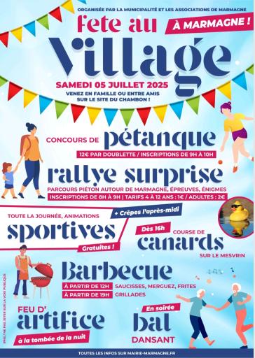 Le programme de la fête du village samedi 5 juillet