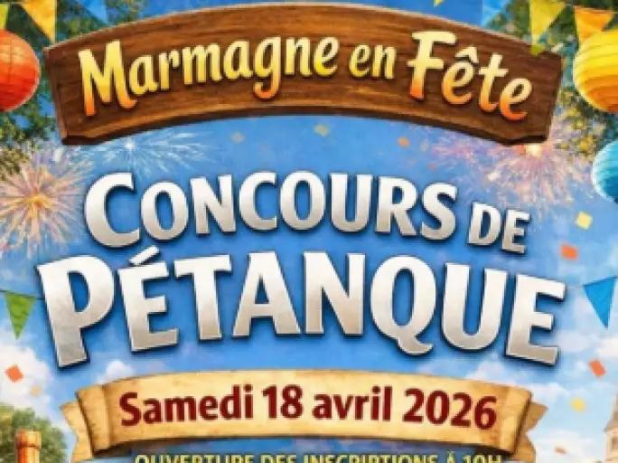 Concours de p&eacute;tanque de Marmagne en f&ecirc;te