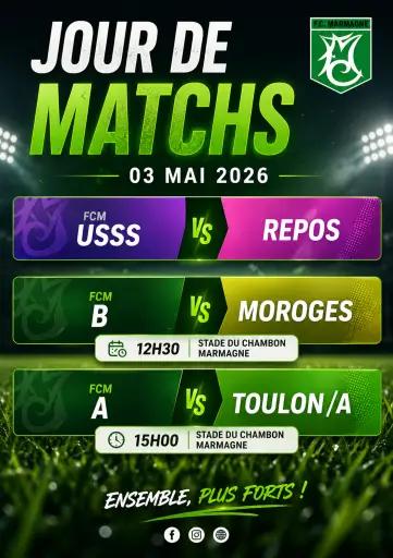 Jour de match du FC Marmagne