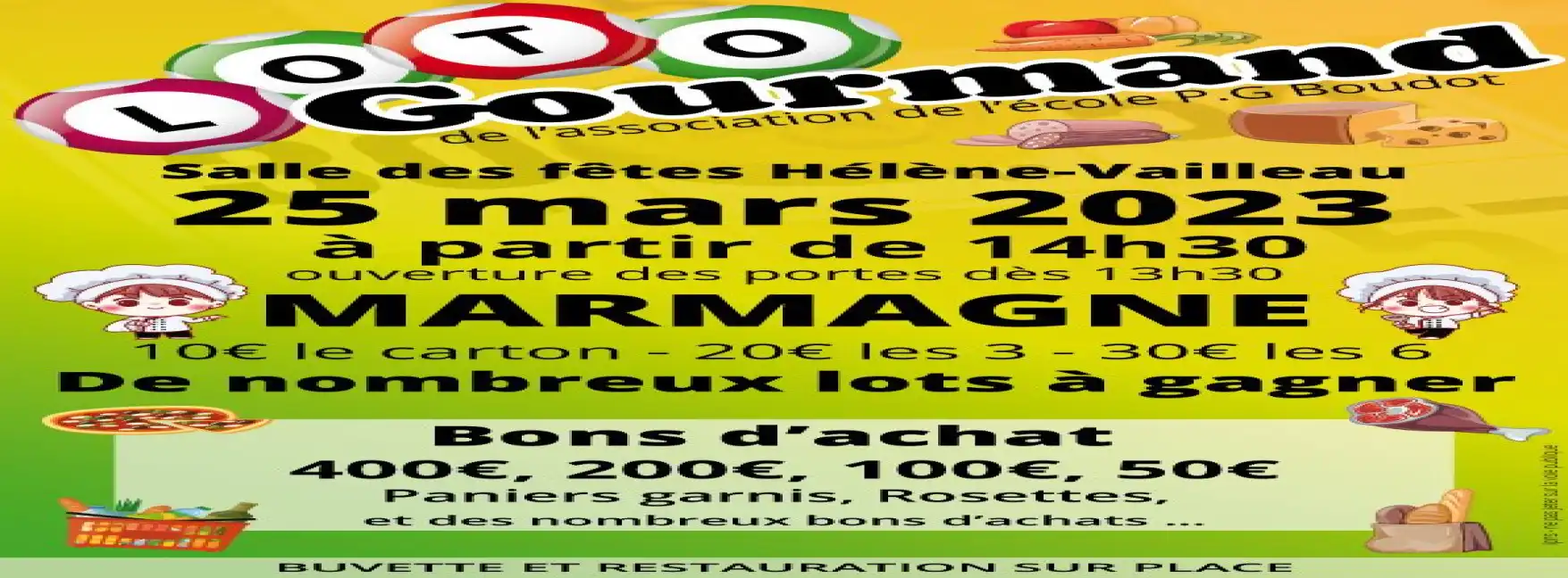 Loto de l'école le 25  mars 