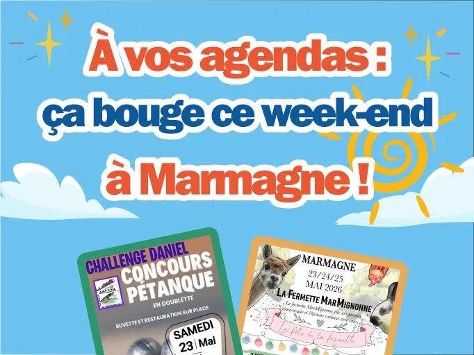 Encore un week-end anim&eacute; &agrave; Marmagne ! 🎉