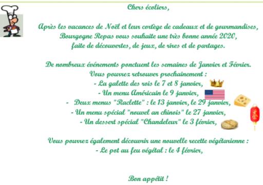 Les menus &agrave; la cantine pour la rentr&eacute;e