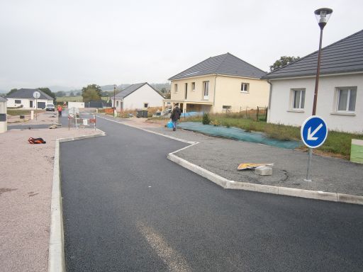 Travaux de finitions au lotissement de la Croix Jeangoux